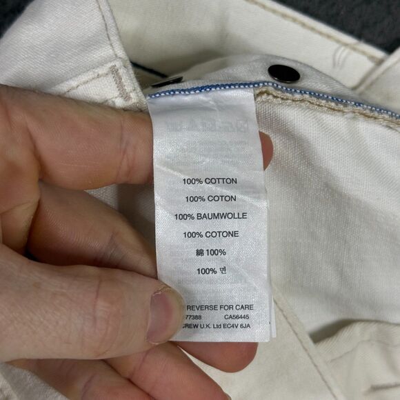 J Crew Jeans Mens 33x32 White 484 Slim Fit Selvedge Denim Button Fly - Picture 6 of 16